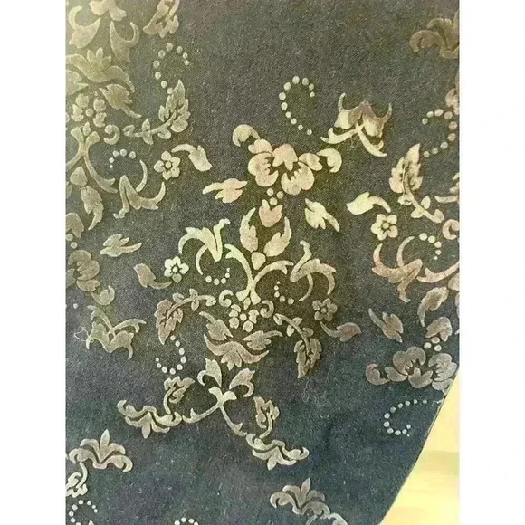 Old Navy The Diva Denim Trouser Flocked Print Ankle Mid Rise Dark Stretch Size 6 - Picture 2 of 8